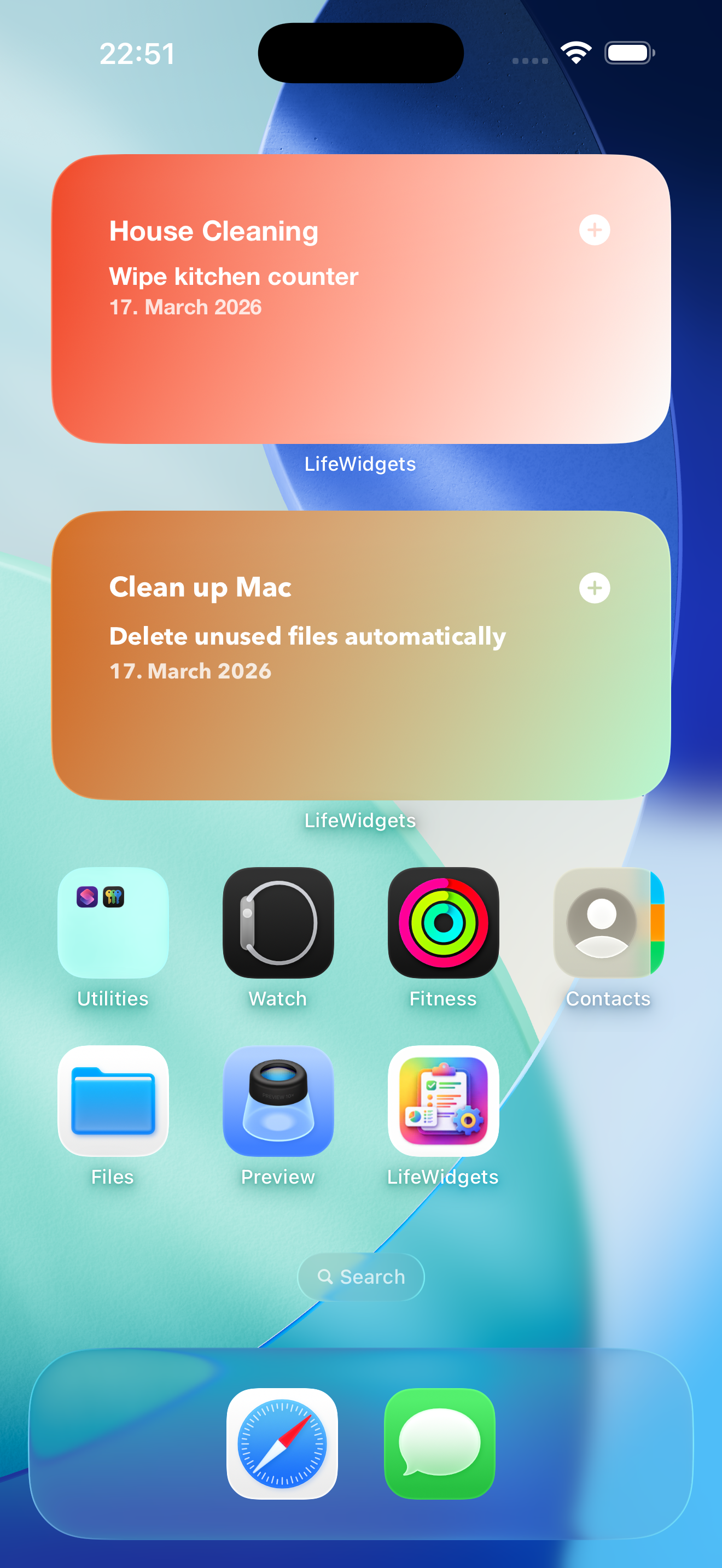 iPhone/iPad Widget Screenshot 2